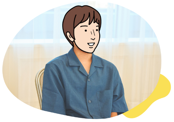 インタビューに答えるNF1患者さんのSくん