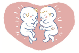 美咲さんと双子のお兄ちゃんの赤ちゃん