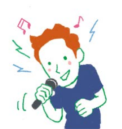 カラオケを楽しむ亮さん