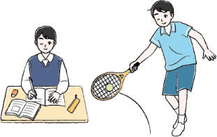 前向きに勉強やテニスに取り組む高橋さん