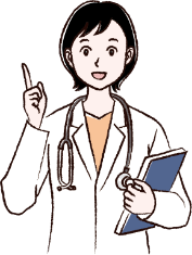 女性のNF1専門医イラスト