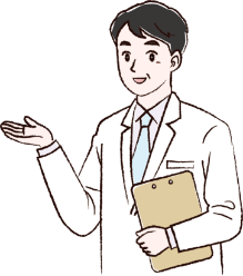 男性のNF1専門医イラスト